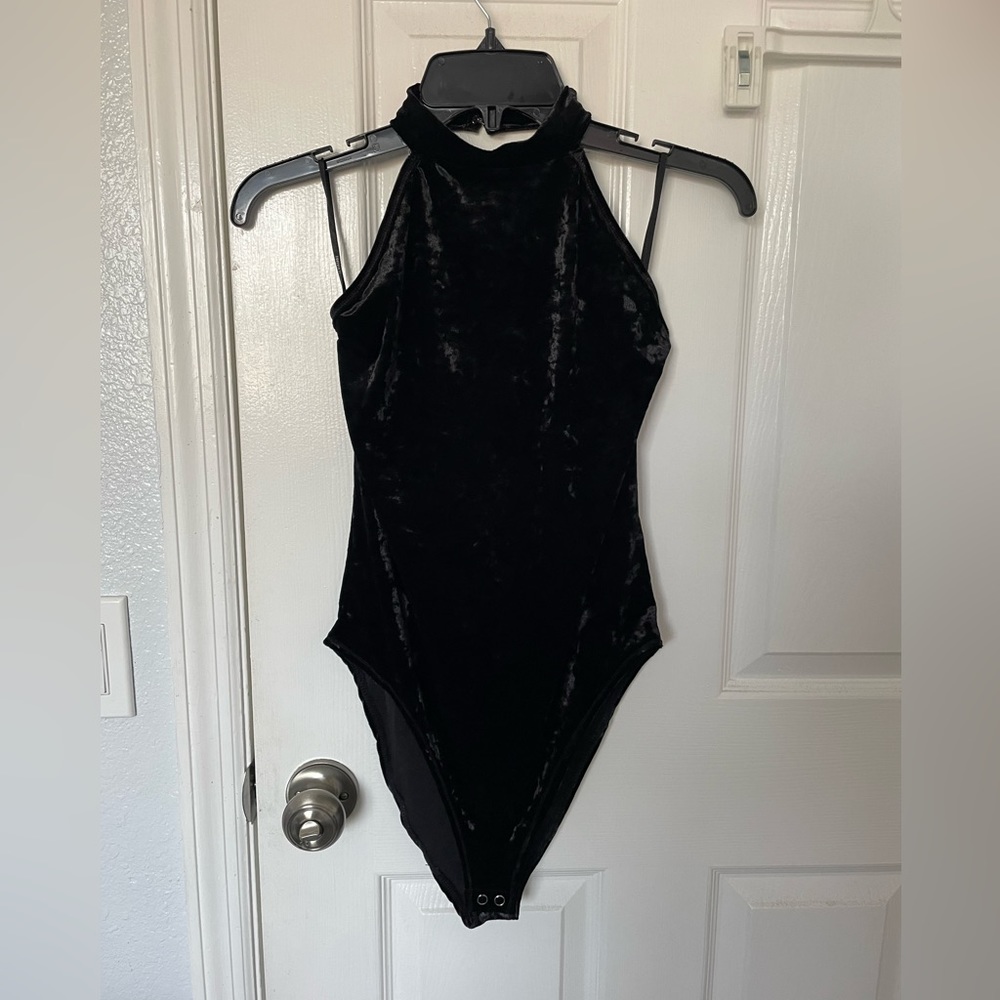 Suede bodysuit